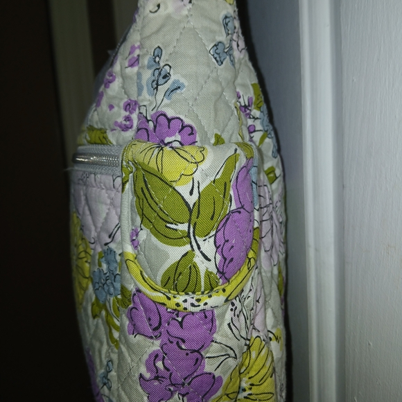 Vera Bradley Floral Quilted Shoulder Bag in Cream and Purple, Greens - Picture 10 of 14